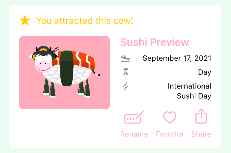 Sushi announcement